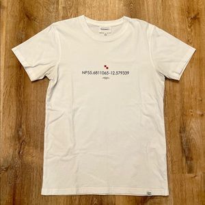 Men’s Norse Projects Niels White Coordinates Logo Tee - Medium